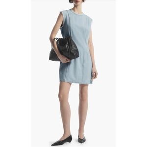 COS Light Wash Denim Shift Dress